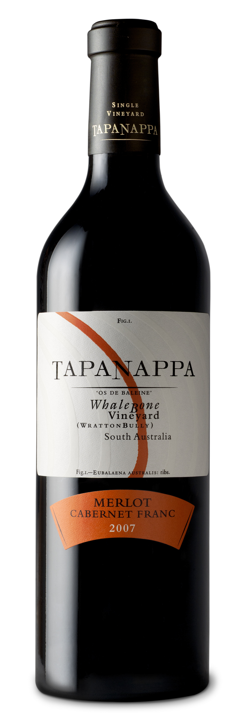 Tapanappa Whalebone Vineyard 2007 Merlot Cabernet Franc bottleshot
