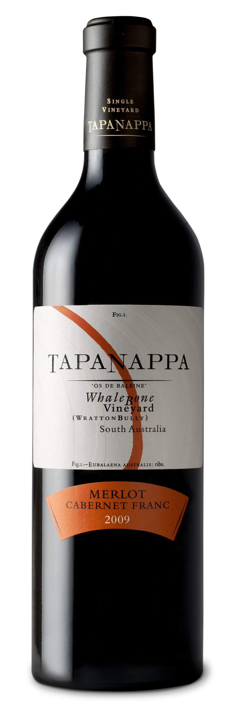 Tapanappa Whalebone Vineyard 2009 Merlot Cabernet Franc bottleshot