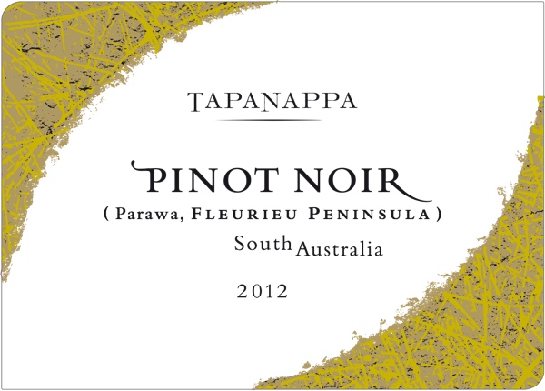 Tapanappa 2012 Fleurieu Peninsula Pinot Noir label