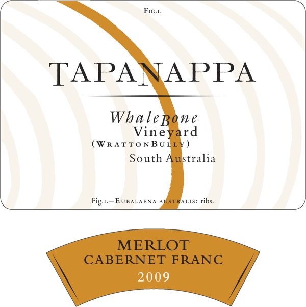 Tapanappa Whalebone Vineyard 2009 Merlot Cabernet Franc label